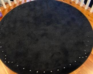 LARGE SELECTION OF MASLAND BLACK CACHE RUGS, ROUND CORNERS, NAILHEAD DETAILS, IN AN ASSORTMENT OF SIZES (AS SHOWN, 56"D)