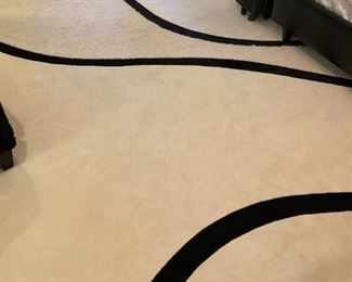 MASLAND CONTEMPORARY CUSTOM RUG, CACHE ANTHRACITE, IVORY