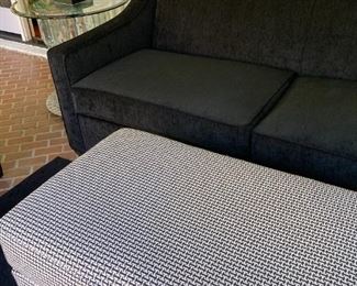 MARGE CARSON, BLACK 2 SEAT SOFA