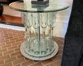 DESIGNER GLASS BOTTLE TABLE