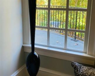 CHRISTOPHER GUY, BLACK LACQUER FLOOR LAMP, WITHOUT SHADE