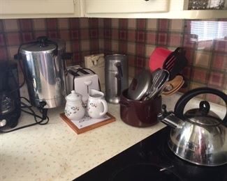 assortment of kitchen ware and appliances