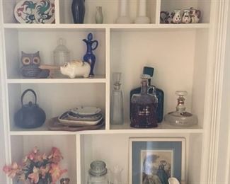 collection of various glass , vases, plates, decanters and more