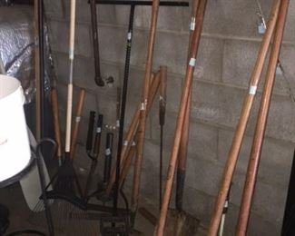 various yard tools
