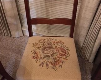1 of the 6 matching chairs that go with the hand made cherry dining room table 
