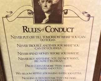 Thomas Jefferson's "Rules of Conduct"