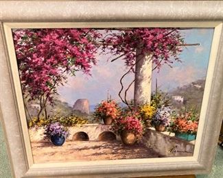 "Terrace and Faraglioni in Capri" by Moriani - 40 cm x 50 cm
