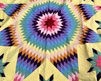 Brightly colored quilt