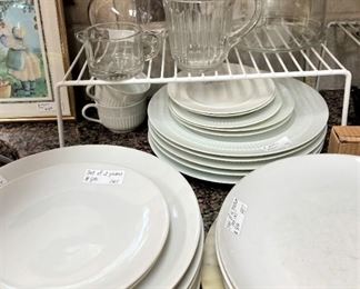 White dishes