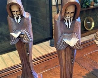 Carved monks