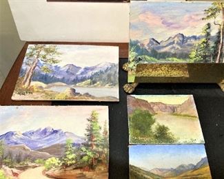 Small unframed oil art