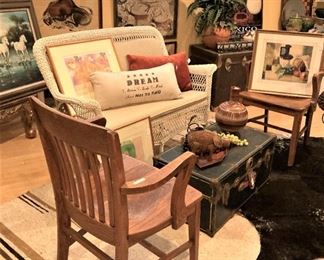 Antique oak arm chair 