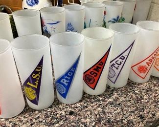 Wow! What a great collection of college pennant glasses!