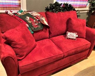 Red loveseat