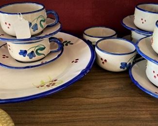 Dishes - hand painted  dishes in Italy for Gump's in San Francisco