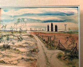 Oil field art by John Meigs