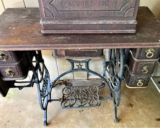 Vintage peddle sewing machine