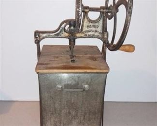 Antique Tin and Wood Dazey Butter Churn