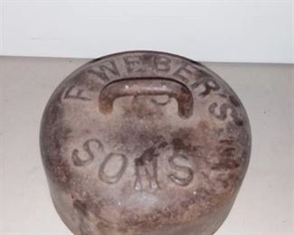 Antique F. Webers Sons 15 Pound Weight