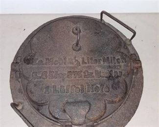 Antique Cast Iron German Waffle Iron