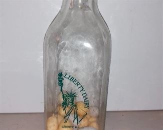 Liberty Dairy One Quart Milk Bottle