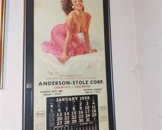 Anderson-Stolz January 1958 Pin-up Girl "Mimi" - Gil Elvgren