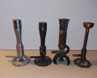 4 Antique Bunsen Burners