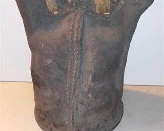 Antique Leather Turkish Water Flask