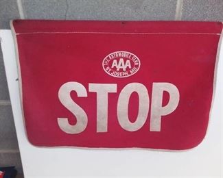 Vintage Double Sided AAA St. Joseph MO Stop Flag
