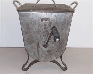Antique Fries Tin Butter Churn