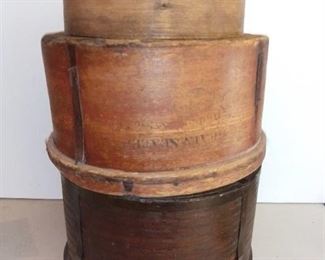 3 Antique Wooden Grain Measures