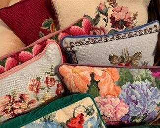 Assorted Needlepoint Pillows