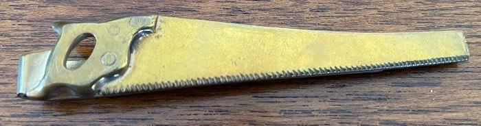 Figural Saw Tie Bar