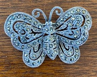 Small Butterfly Rhinestone Pin