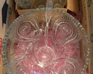 Glass Punch Bowl Set