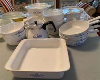 Assorted Blue Cornflower Corning Ware