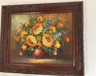 Floral Themed Oil Painting