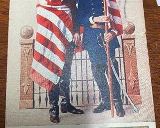 Civil War Themed Fourth of July Post Card
