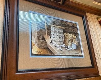 Signed and Numbered "N.C. Oysters" by Bob Timberlake 