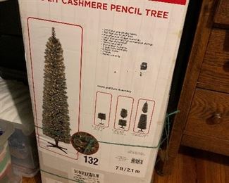 Pre-lit 7 ft. Cashmere Pencil Tree
