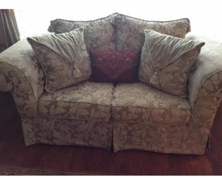  Love Seat & Sofa… Both for $800.00
Light sage fabric with light beige design . 