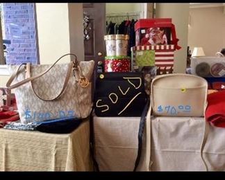 Purses new :
MK - $100.00  (Michael Kors white)
Coach - $70.00  white 