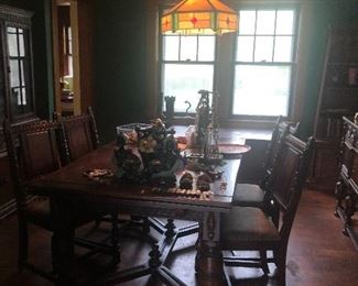 Jacobean dining room set.
Noritake Paradise Service for eight.
Vintage Jewelry and ceramics.