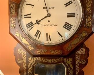 Knight Basingstoke Wall Clock with Brass Embellishments