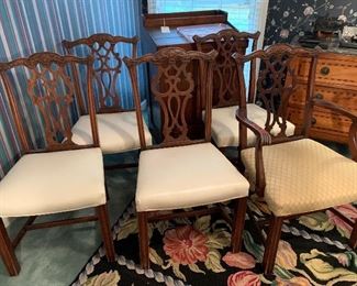 Set of 5 Chippendale Chairs