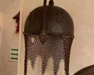 Antique  Viking Chainmail Helmet