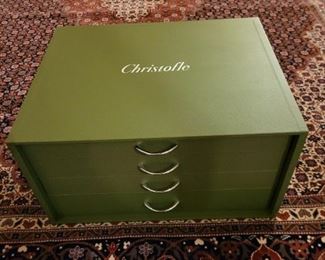 Christofle plated Silver, 86 pieces with original box.