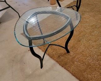 Glass End Table set of 2