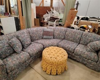 Large custom couch, foot stool sold separately 