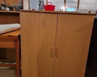 Cabinet, set of 2, top half has glass front cabinet doors